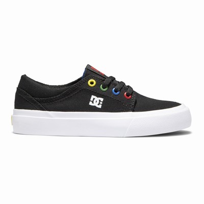 DC Trase Kid's Black/White Sneakers Australia Sale PHS-865